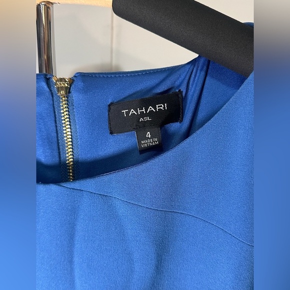 Tahari ASL Blue Sleeveless A-Line Midi Dress size 4 - Picture 2 of 3